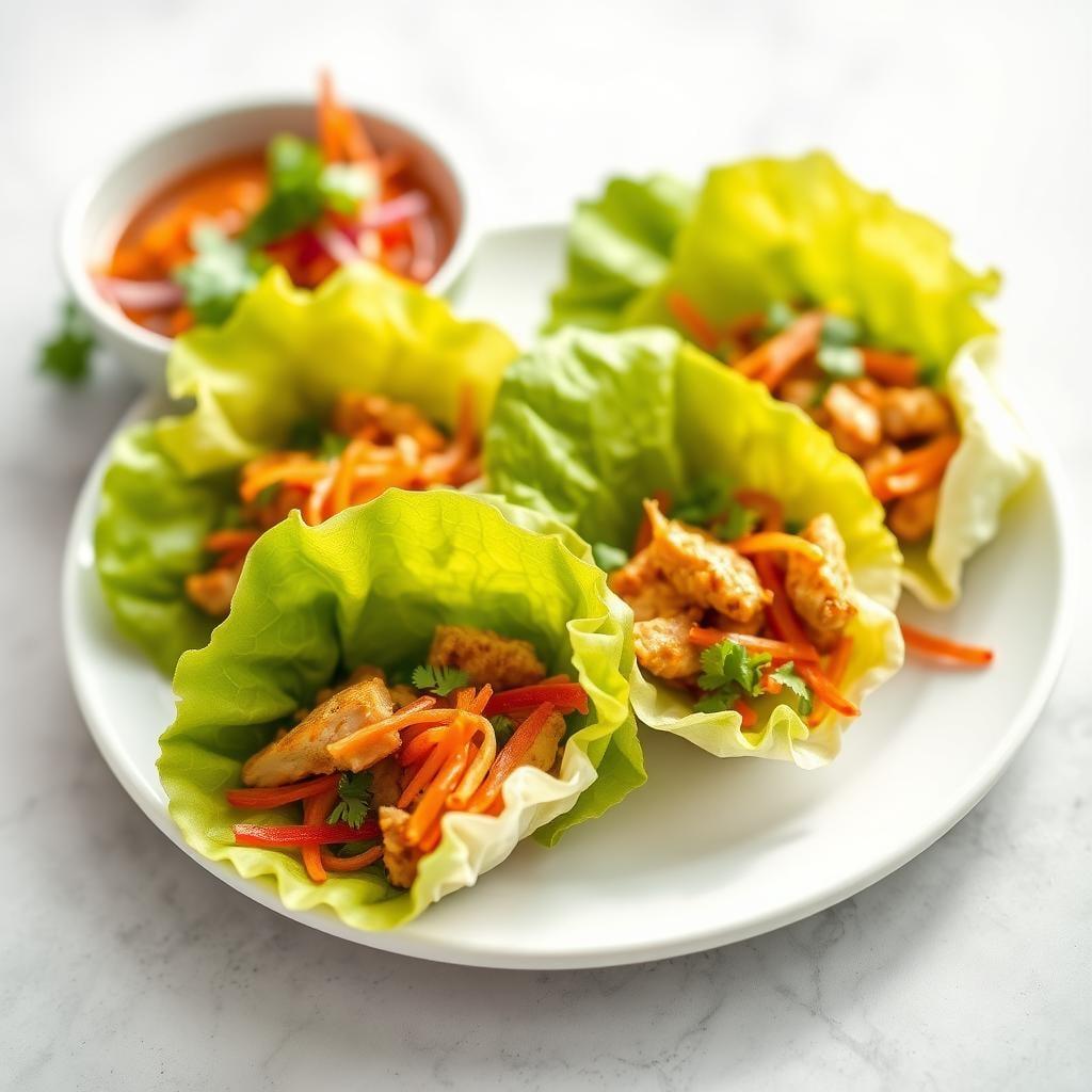 Asian-Inspired Chicken Lettuce Wraps Asian-Inspired Chicken Lettuce Wraps
