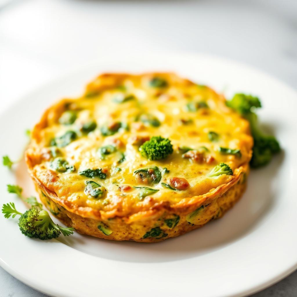 Cheesy Broccoli Breakfast Frittata