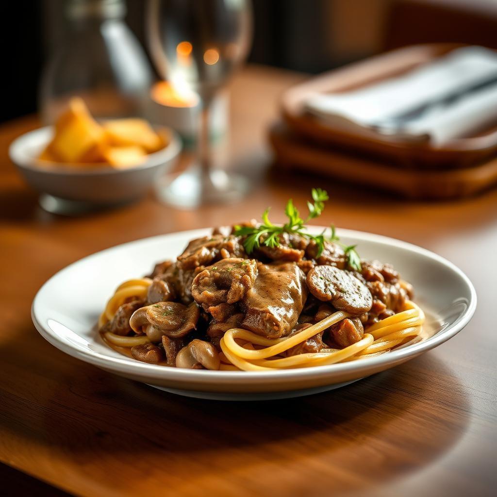 Hearty Beef and Mushroom Stroganoff Hearty Beef and Mushroom Stroganoff