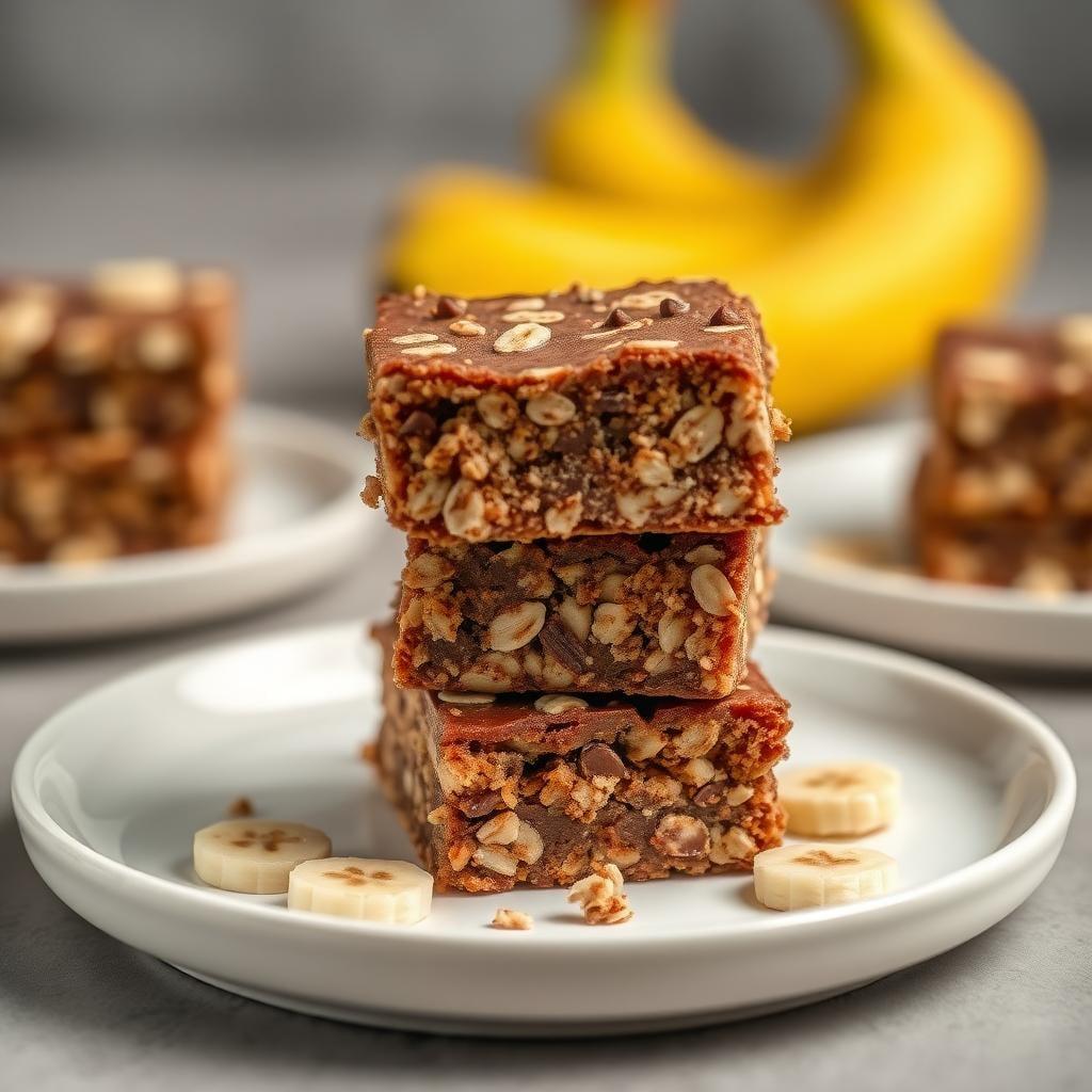 Chocolate Banana Oat Squares Chocolate Banana Oat Squares