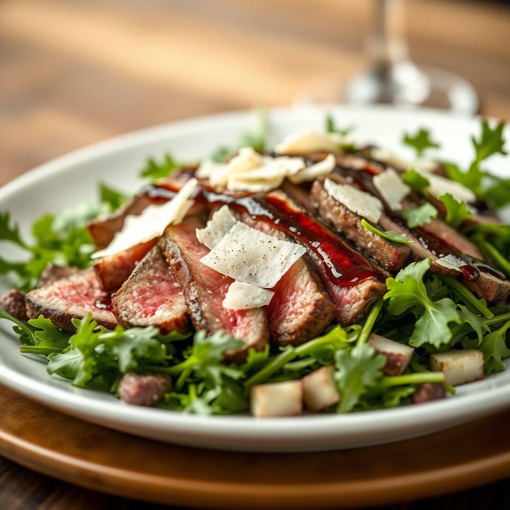 Bistro Steak and Arugula Salad with Balsamic Vinaigrette