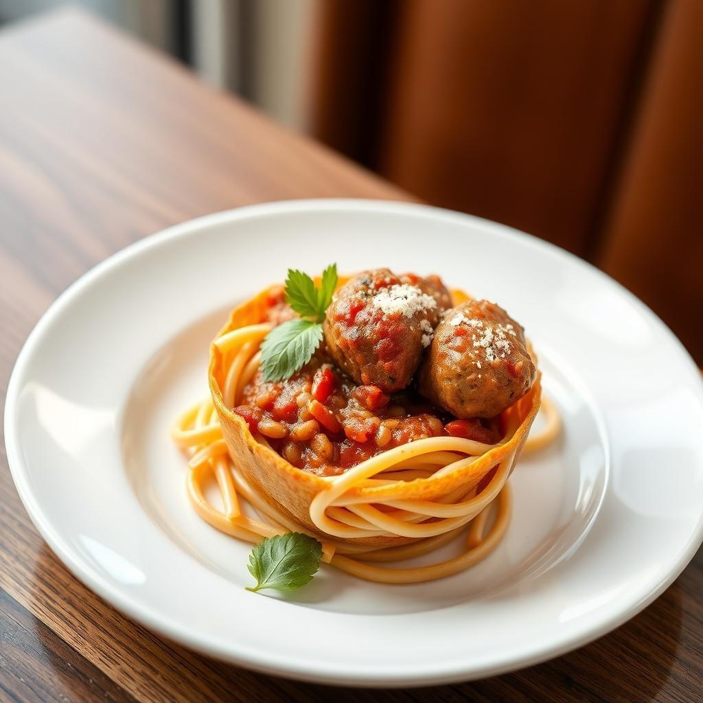 Italian Pasta and Meatball Cup Italian Pasta and Meatball Cup