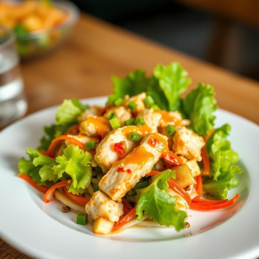 Asian-Inspired Chicken Salad with Sesame Ginger Dressing