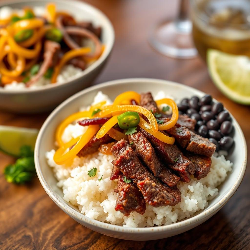 Quick Mexican Beef Sirloin and Onion Bowls for Busy Weeknights