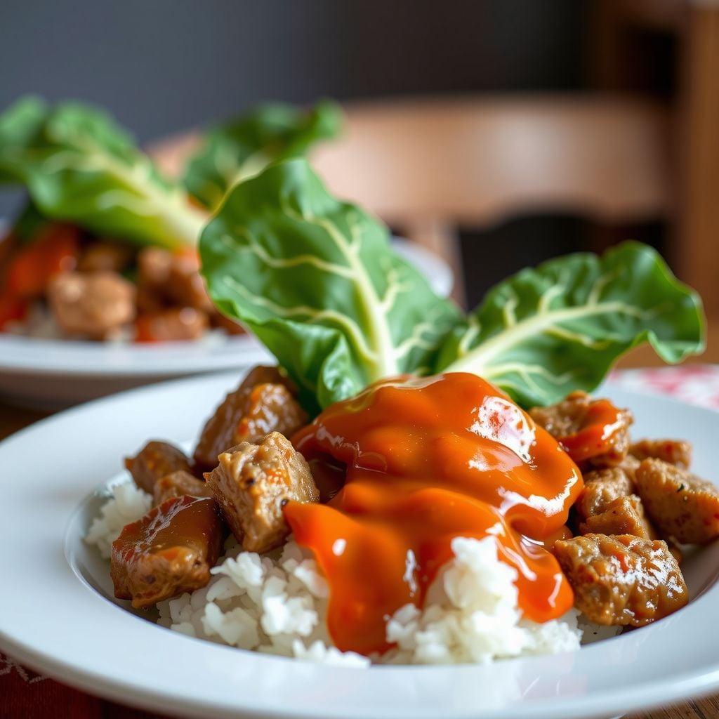 Korean Gochujang Pork Bowls with Steamed Bok Choy Korean Gochujang Pork Bowls with Steamed Bok Choy
