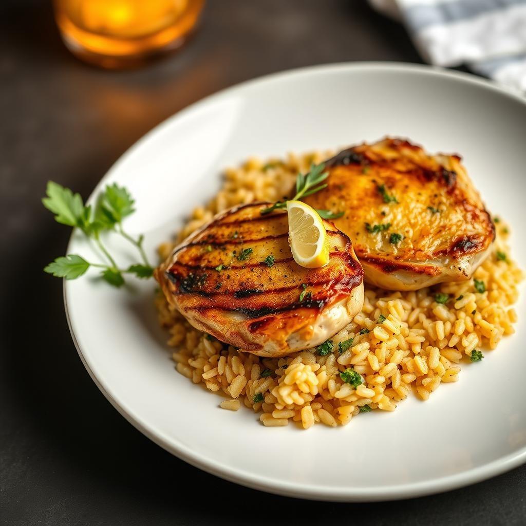 Herb-Roasted Chicken with Lemon Farro Pilaf Herb-Roasted Chicken with Lemon Farro Pilaf