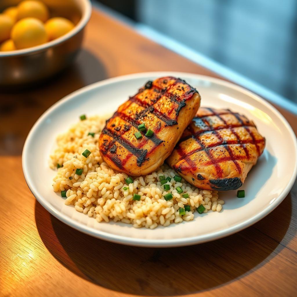 Moroccan-Spiced Grilled Chicken with Couscous Pilaf Moroccan-Spiced Grilled Chicken with Couscous Pilaf