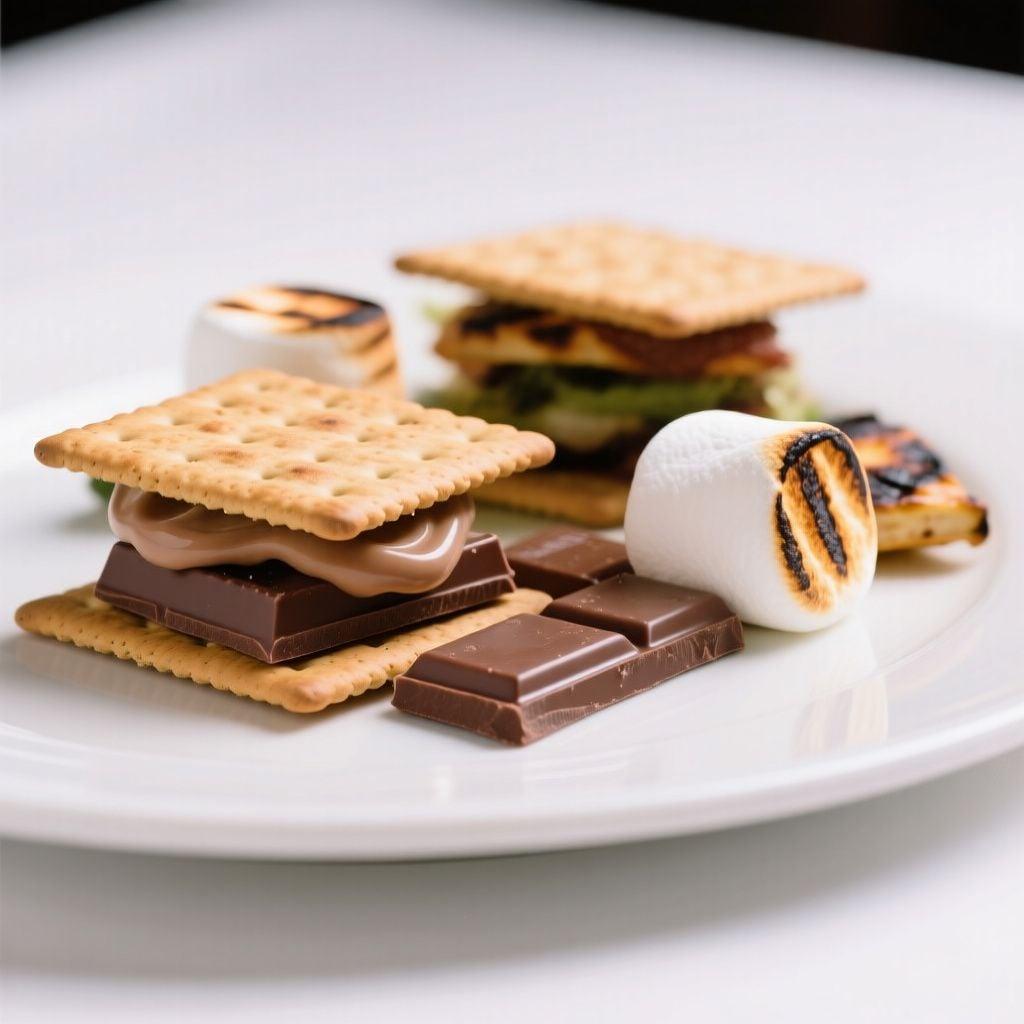 Campfire S'mores with Graham Crackers Campfire S'mores with Graham Crackers