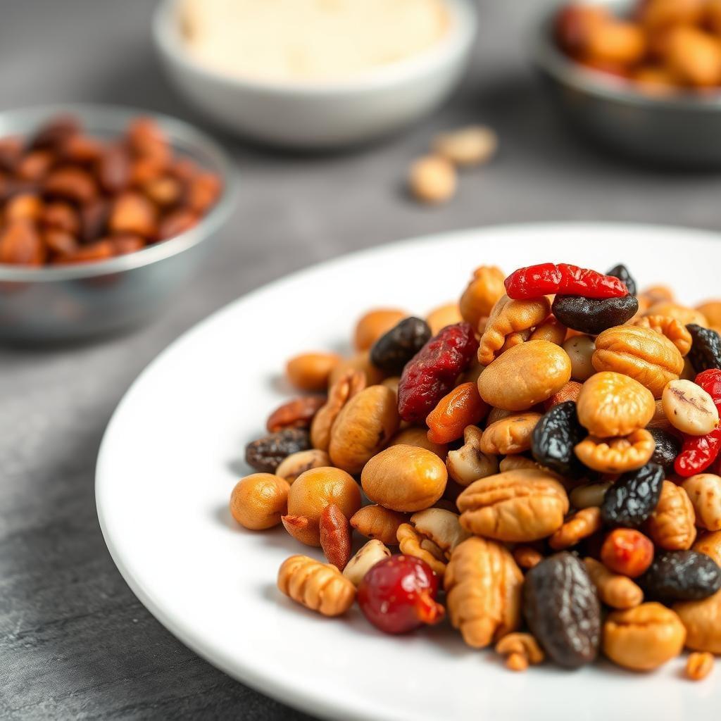 Spiced Nuts and Dried Fruit Mix Spiced Nuts and Dried Fruit Mix