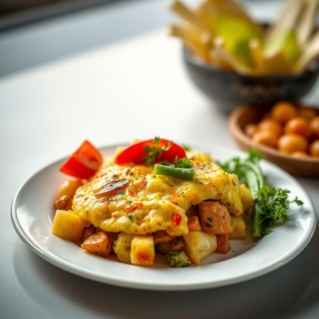 Breakfast Scramble Dinner with Peppers and Potatoes