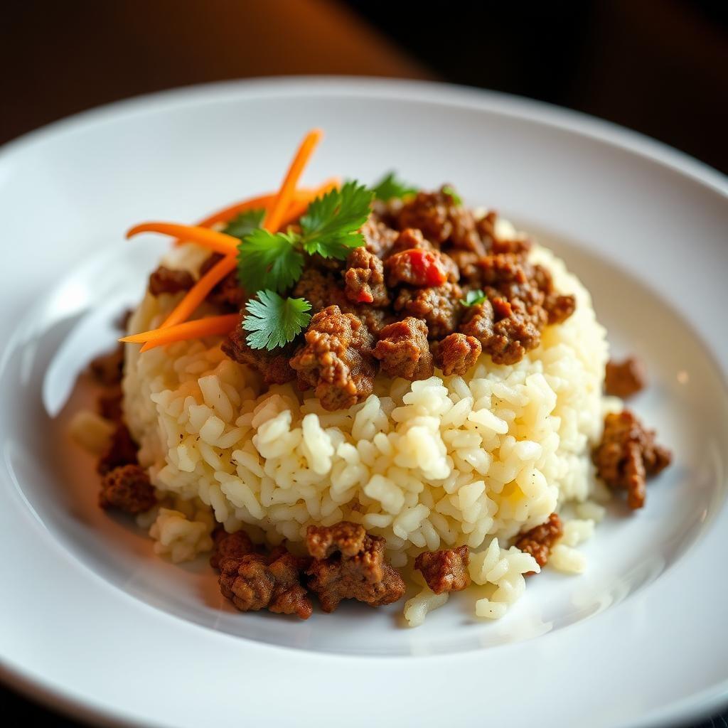Mexican Cauliflower Rice Bowl with Spiced Ground Beef Mexican Cauliflower Rice Bowl with Spiced Ground Beef