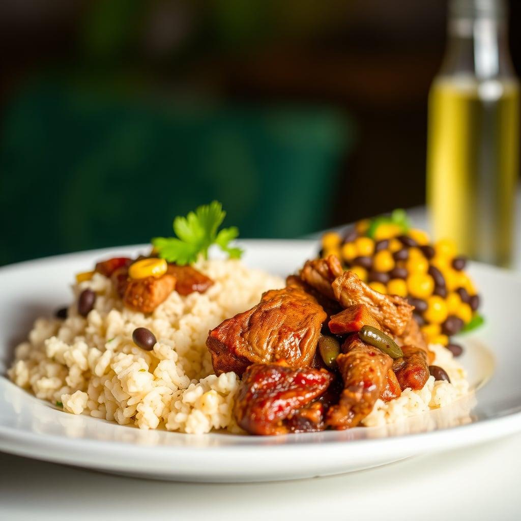 Slow-Cooker Pork Carnitas with Cilantro-Lime Rice and Roasted Corn & Black Bean Salad Slow-Cooker Pork Carnitas with Cilantro-Lime Rice and Roasted Corn & Black Bean Salad