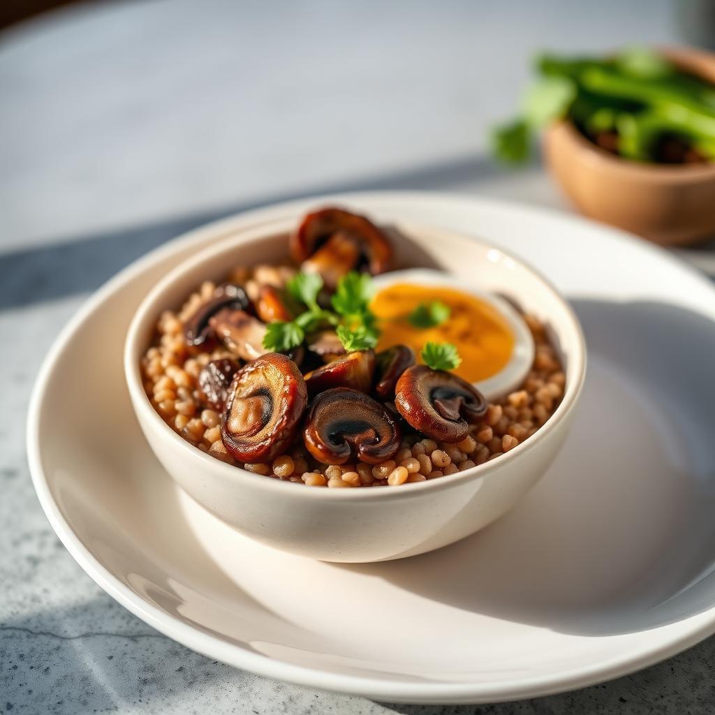 Savory Buckwheat Breakfast Bowl with Mushrooms (Leftover) Savory Buckwheat Breakfast Bowl with Mushrooms (Leftover)