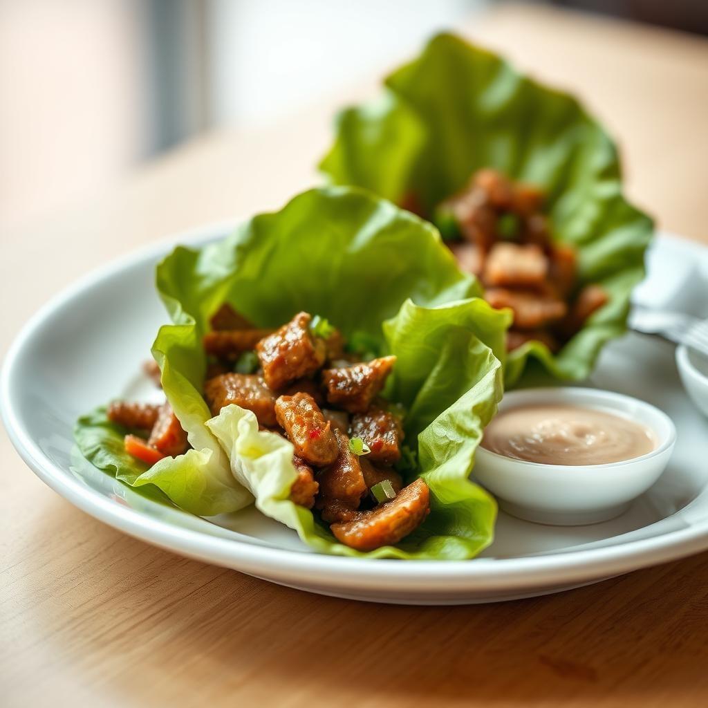 Asian-Inspired Beef Lettuce Wraps