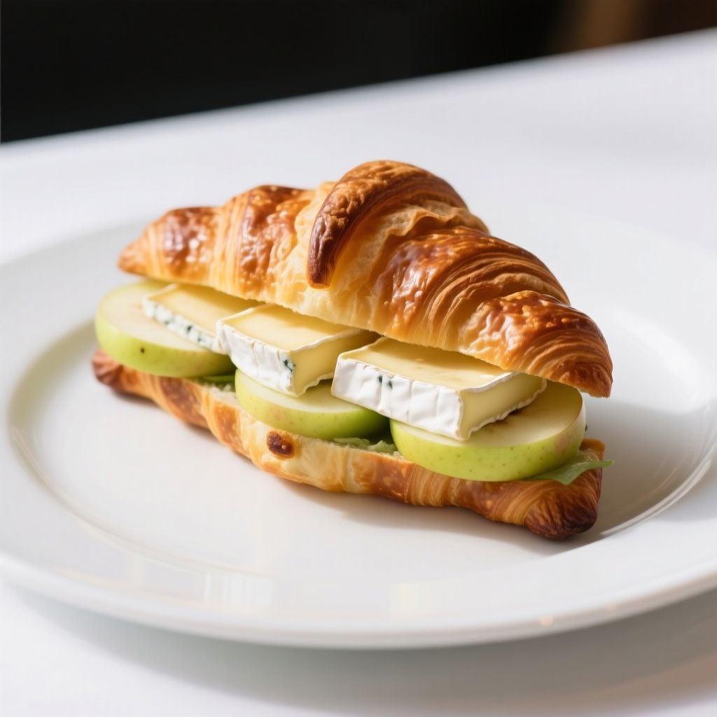 French-Style Brie, Apple & Hot Honey Croissant Sandwich French-Style Brie, Apple & Hot Honey Croissant Sandwich