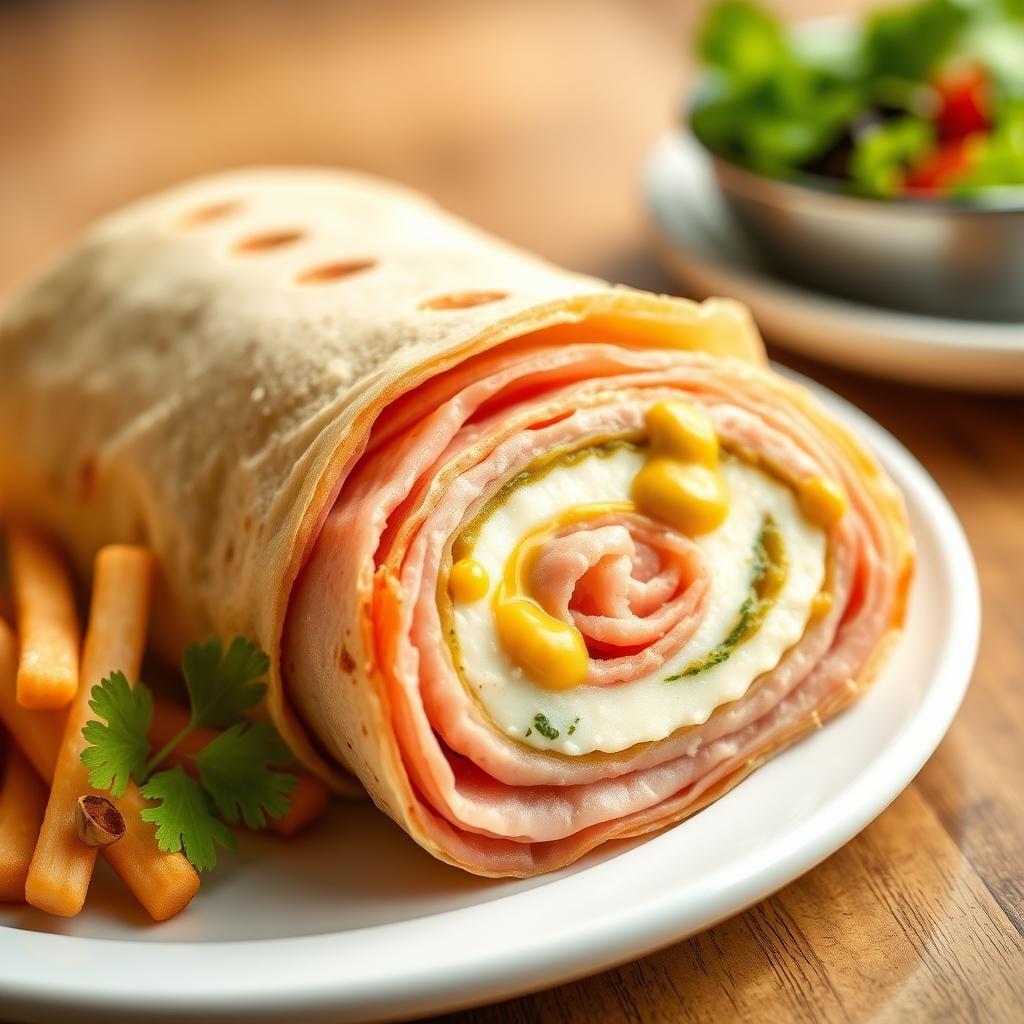 Ham and Swiss Pinwheel Wrap Ham and Swiss Pinwheel Wrap