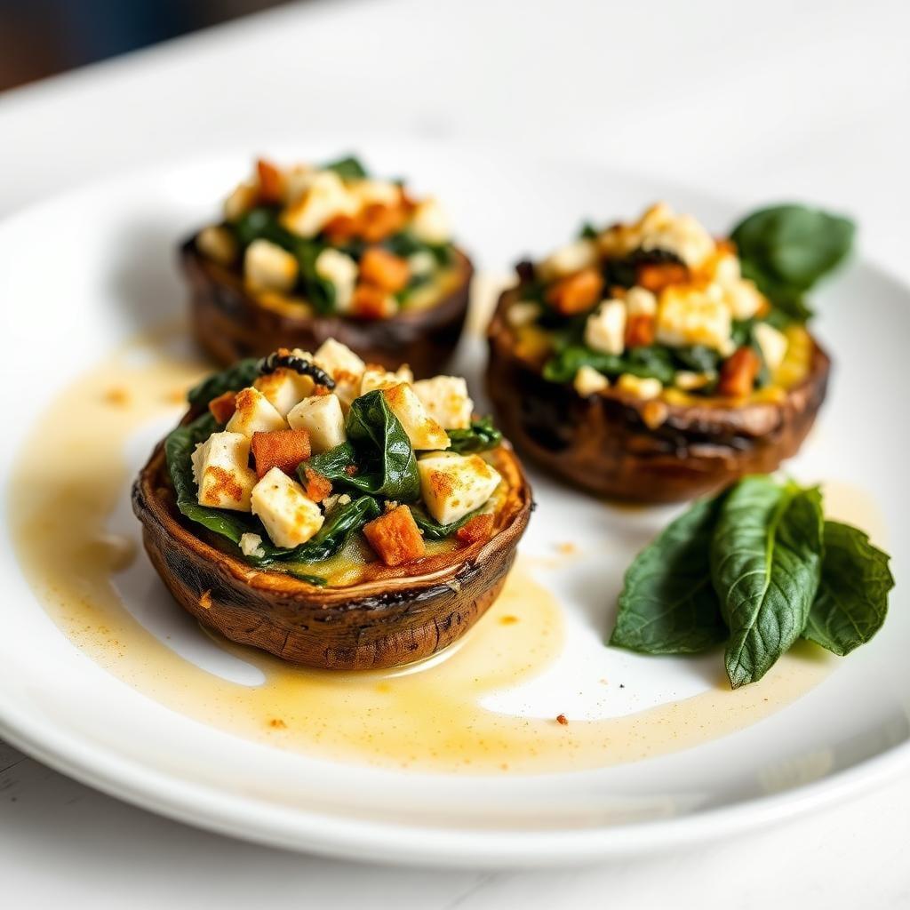 Spinach and Feta Stuffed Portobello Mushrooms Spinach and Feta Stuffed Portobello Mushrooms