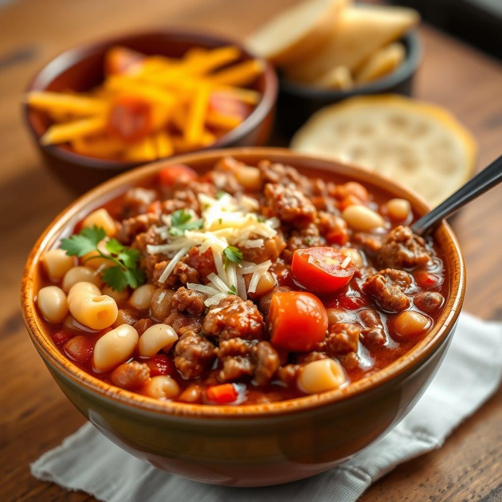 Hearty Ground Beef and Macaroni Chili Hearty Ground Beef and Macaroni Chili