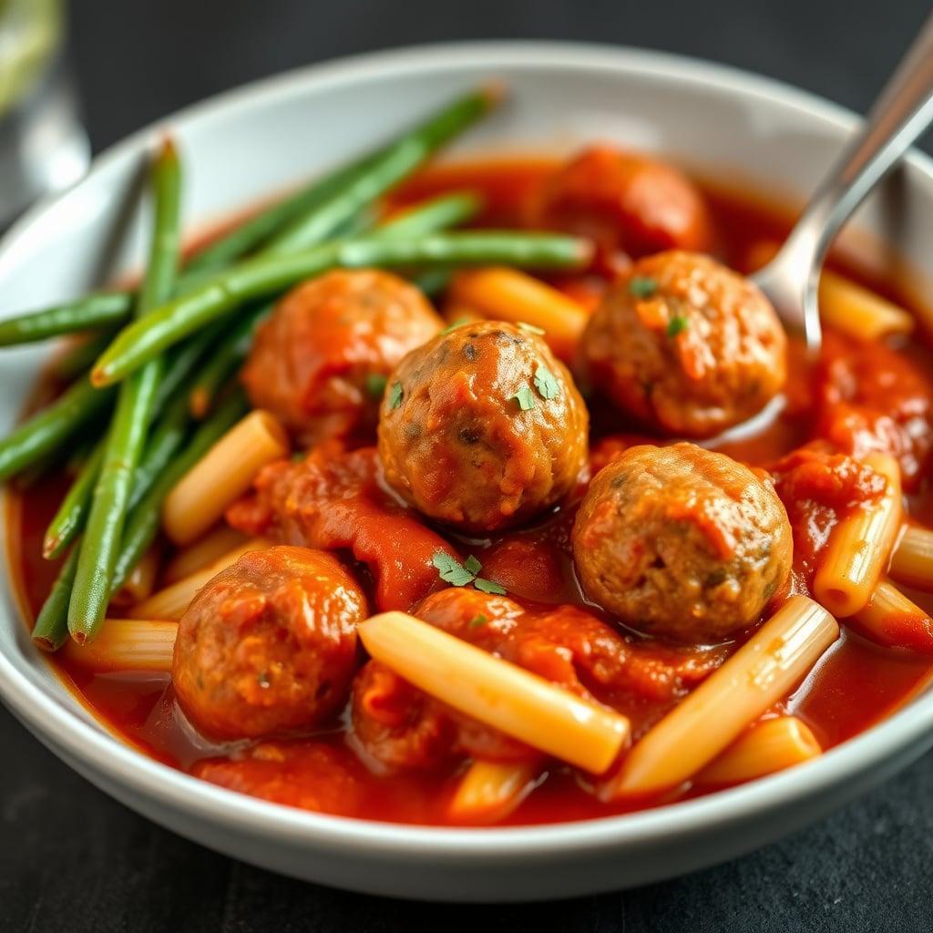 Hidden-Veggie Turkey Meatballs with Penne and Mild Marinara Hidden-Veggie Turkey Meatballs with Penne and Mild Marinara
