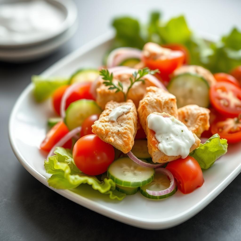Cucumber Tomato Salad with Greek Yogurt Chicken Cucumber Tomato Salad with Greek Yogurt Chicken