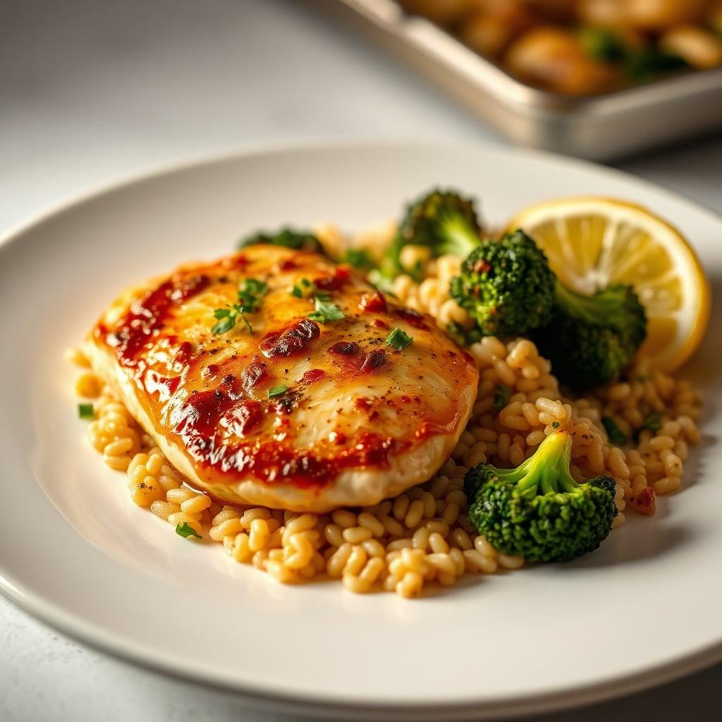Sheet Pan Lemon Chicken with Roasted Broccoli and Orzo Sheet Pan Lemon Chicken with Roasted Broccoli and Orzo