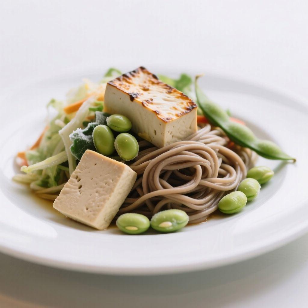 Cold Soba Noodle Salad with Smoked Tofu and Edamame Cold Soba Noodle Salad with Smoked Tofu and Edamame