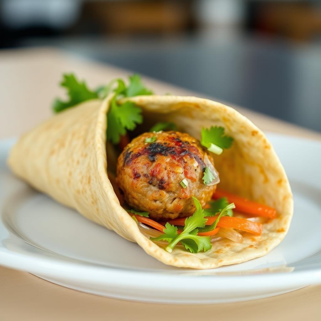 Simple Turkey Meatball Wrap Simple Turkey Meatball Wrap