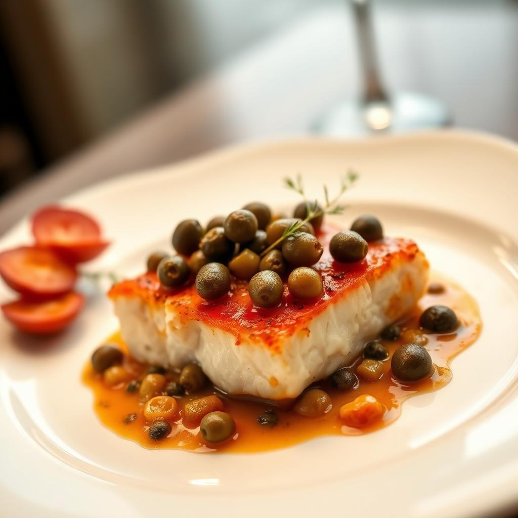 Sicilian-Style Baked Cod with Capers and Olives Sicilian-Style Baked Cod with Capers and Olives