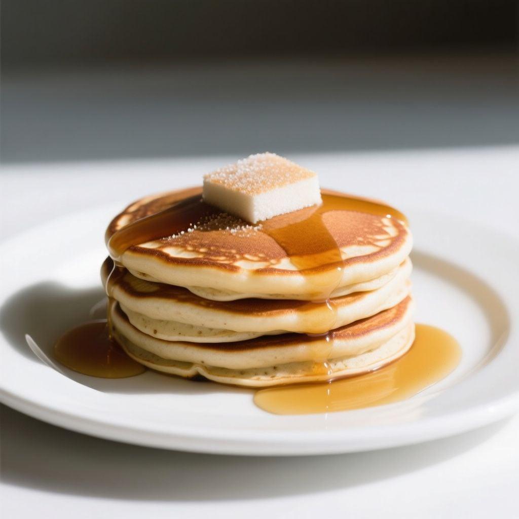 Fluffy Sourdough Starter Pancakes with Maple Syrup Fluffy Sourdough Starter Pancakes with Maple Syrup