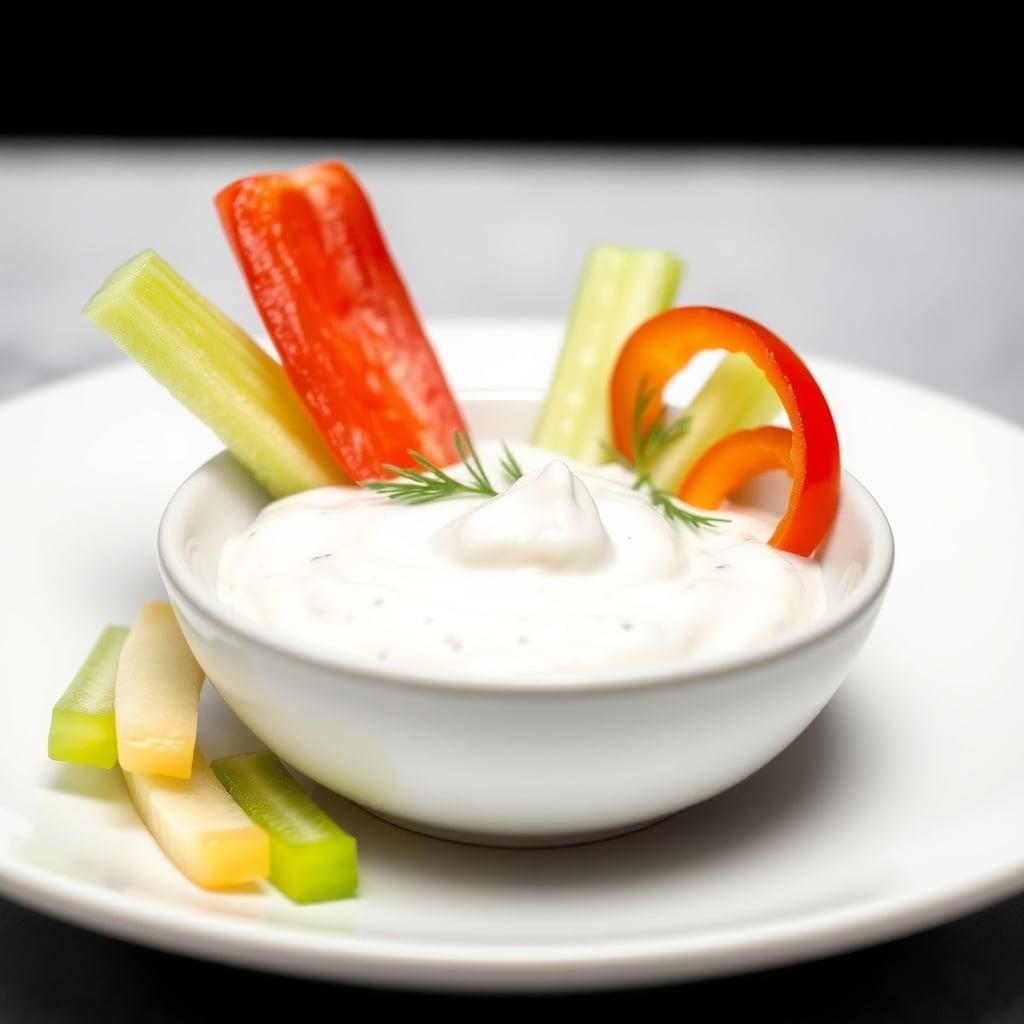 Greek Yogurt Ranch Dip with Bell Pepper and Celery Greek Yogurt Ranch Dip with Bell Pepper and Celery