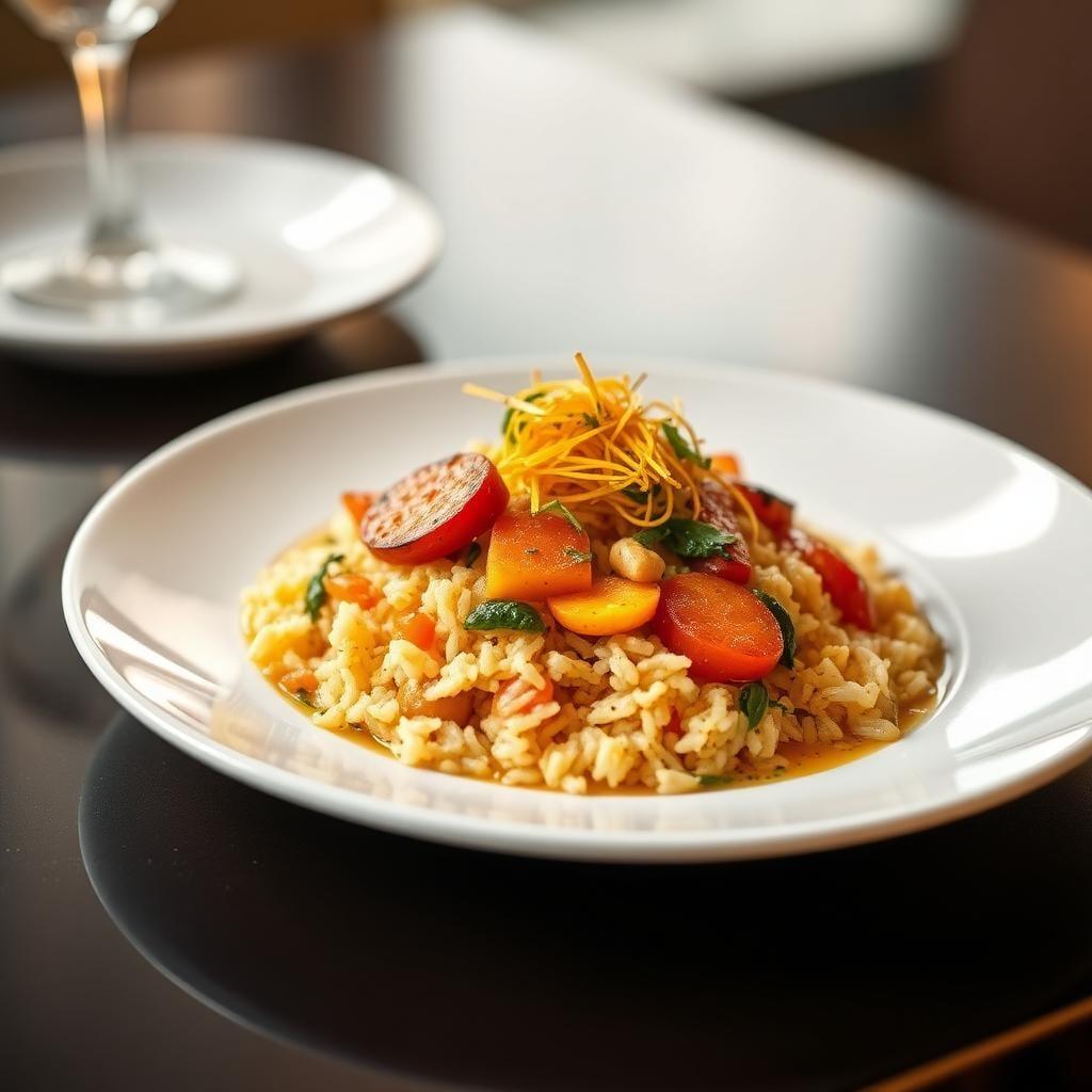 Vegetable Paella with Saffron Rice & Garden Herbs