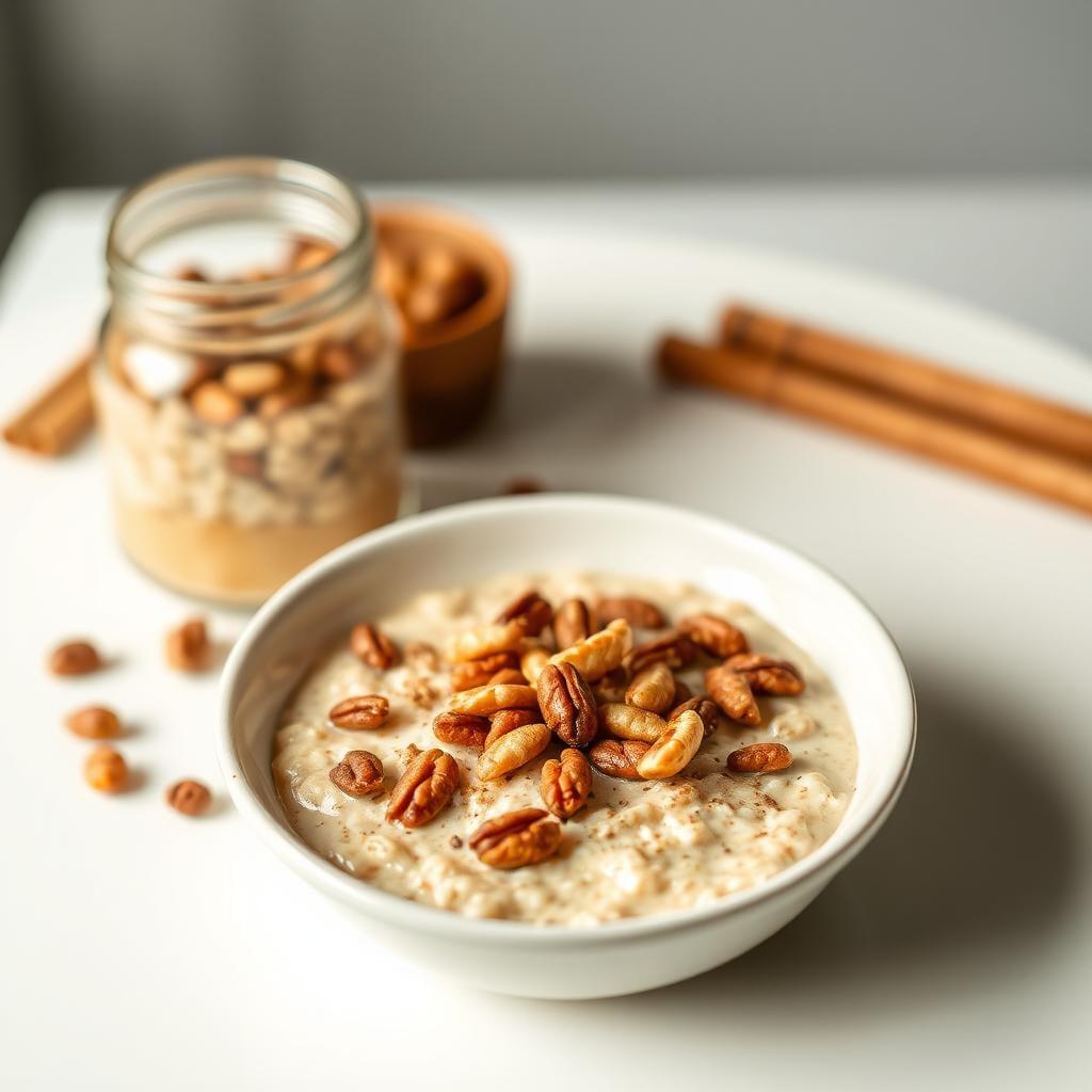 Maple-Cinnamon Overnight Oats with Toasted Nuts Maple-Cinnamon Overnight Oats with Toasted Nuts