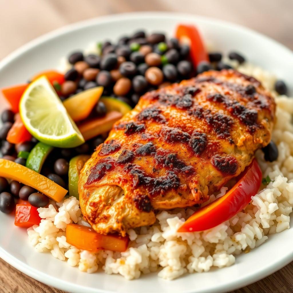 Leftover Cumin-Spiced Chicken Breast with Black Beans, Rice, and Bell Peppers Leftover Cumin-Spiced Chicken Breast with Black Beans, Rice, and Bell Peppers