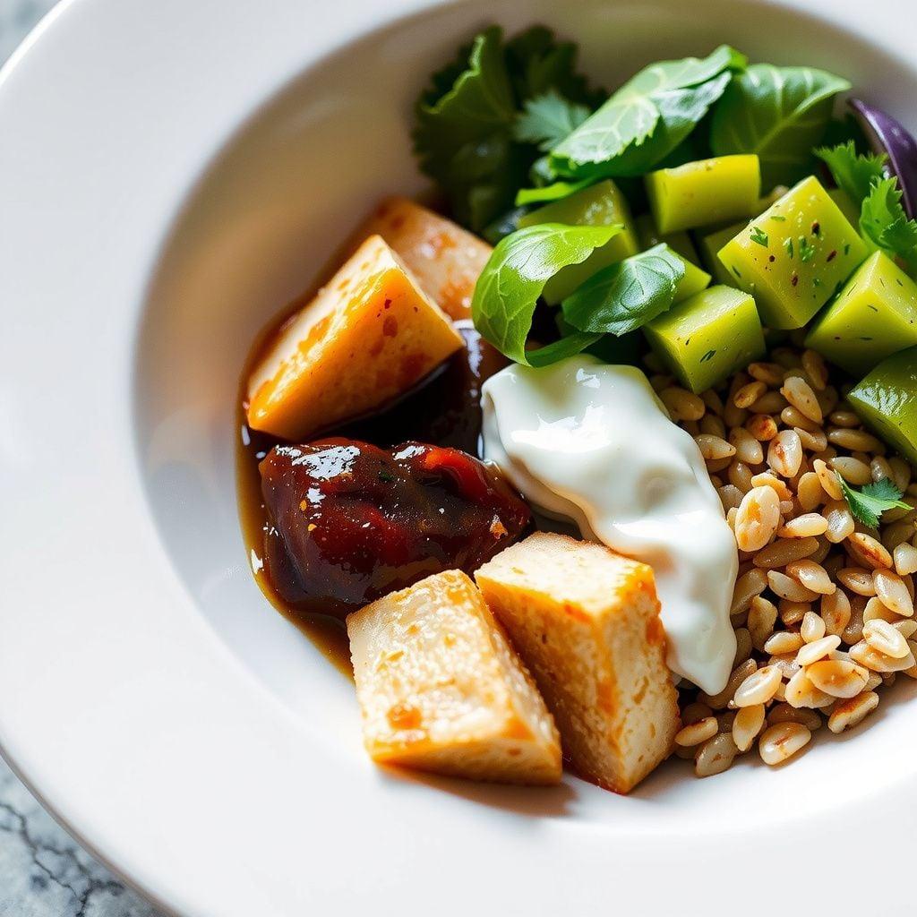 Japanese-Inspired Miso Tofu & Farro Bowl Japanese-Inspired Miso Tofu & Farro Bowl