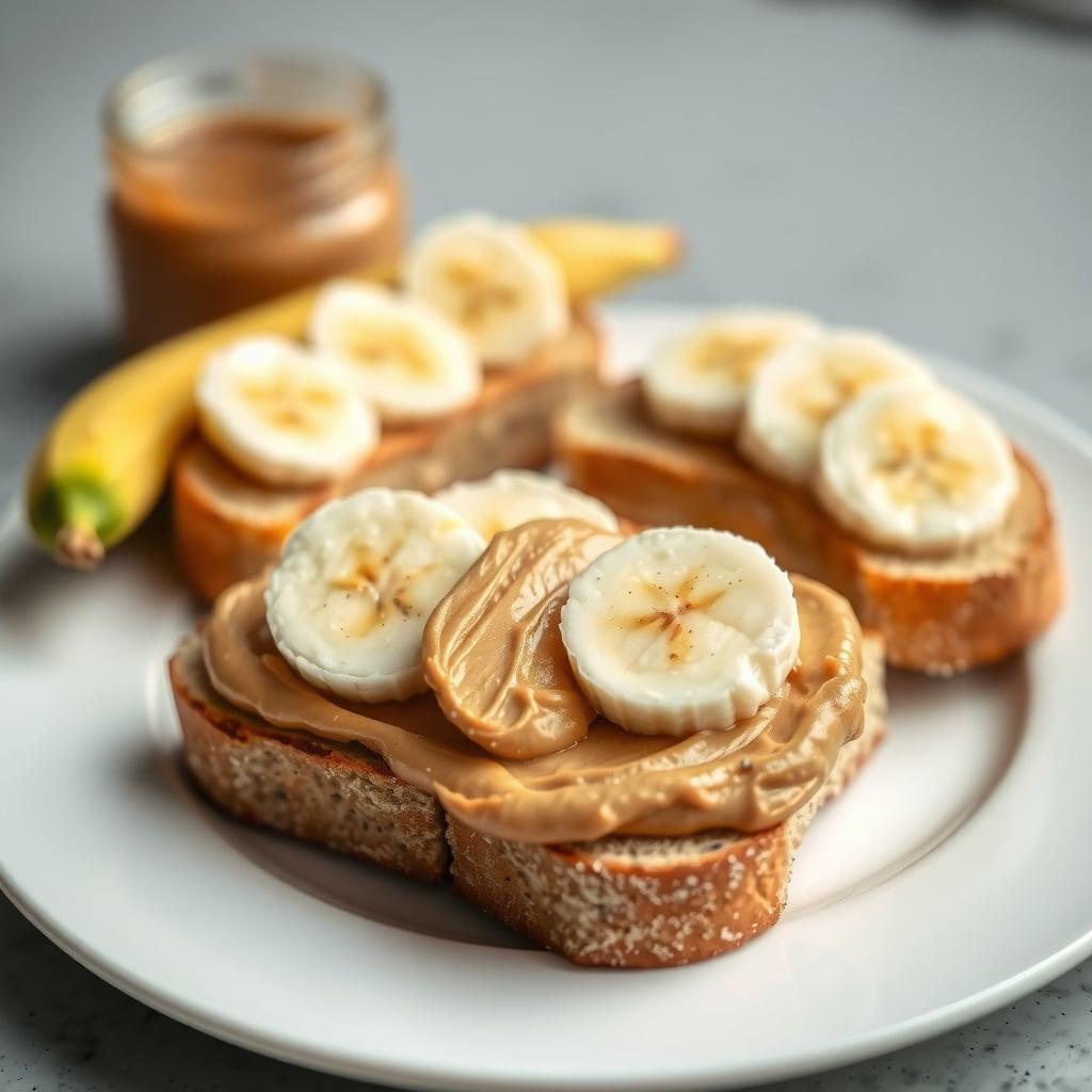 Creamy Protein Peanut Butter and Banana Sourdough Toast Creamy Protein Peanut Butter and Banana Sourdough Toast