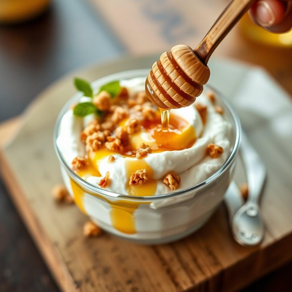 Protein-Packed Greek Yogurt with Honey and Toasted Granola Protein-Packed Greek Yogurt with Honey and Toasted Granola