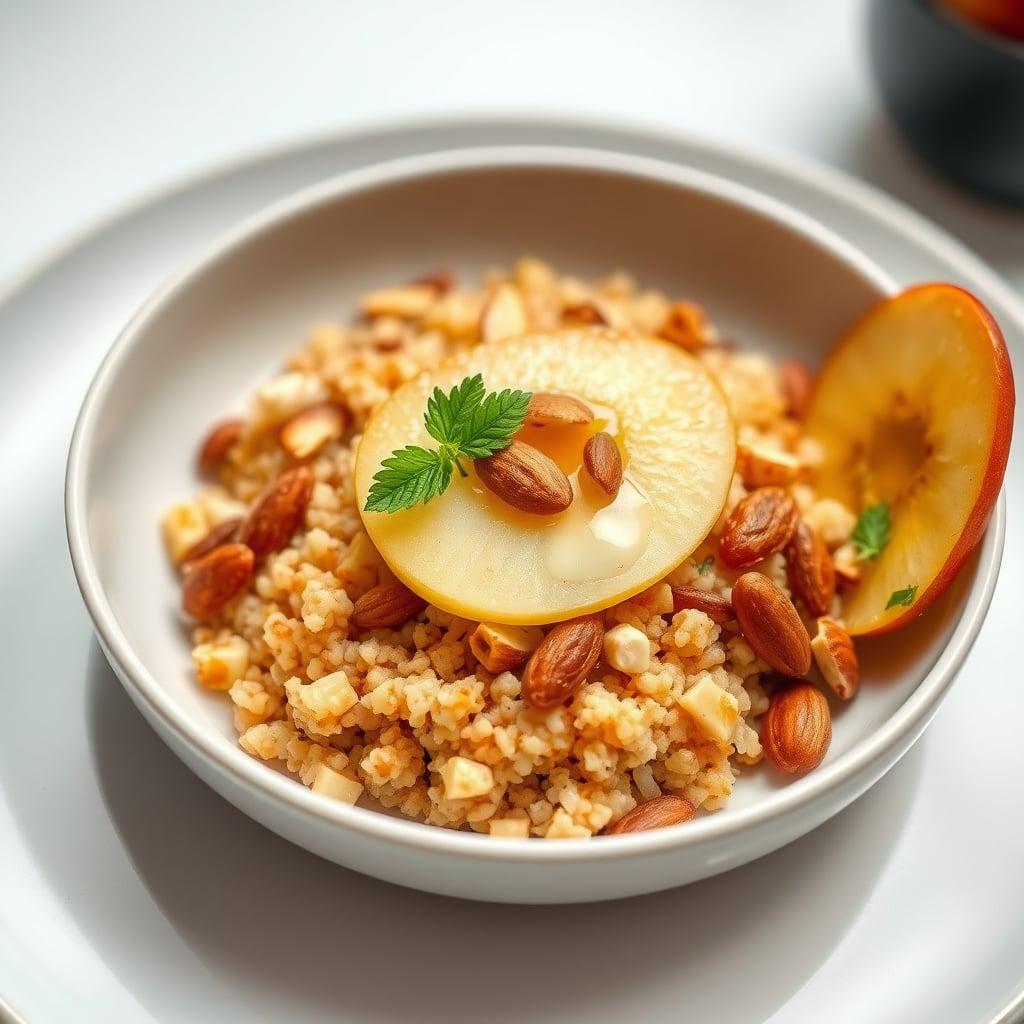 Cinnamon Apple Breakfast Couscous with Toasted Almonds