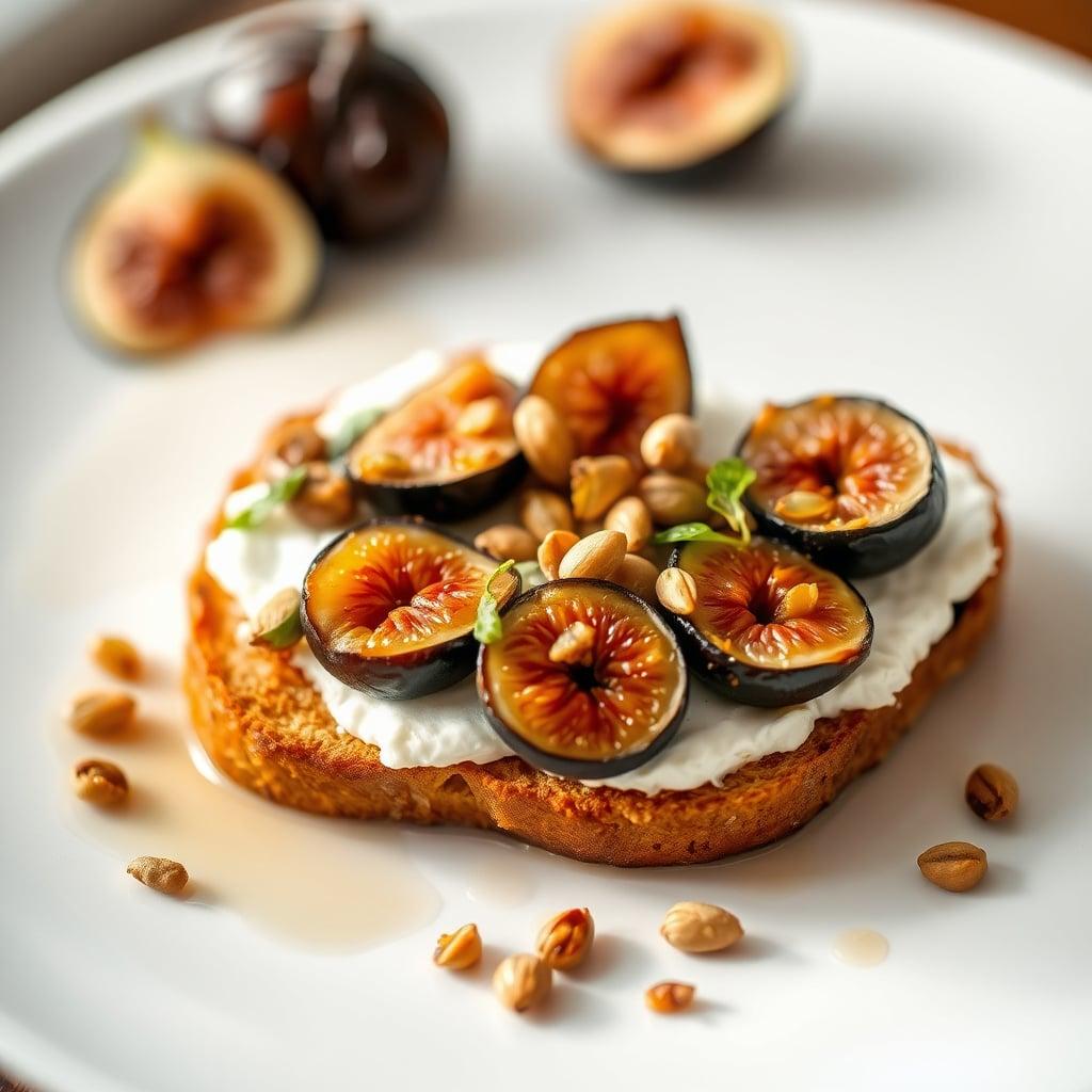 Ricotta Toast with Roasted Figs, Honey, and Pistachios Ricotta Toast with Roasted Figs, Honey, and Pistachios