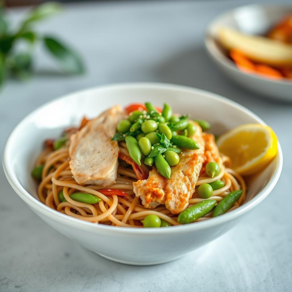 Asian-Inspired Sesame Noodle Bowl with Edamame