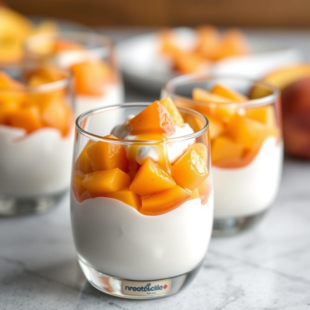 Greek Yogurt Parfaits with Soft Peaches Greek Yogurt Parfaits with Soft Peaches