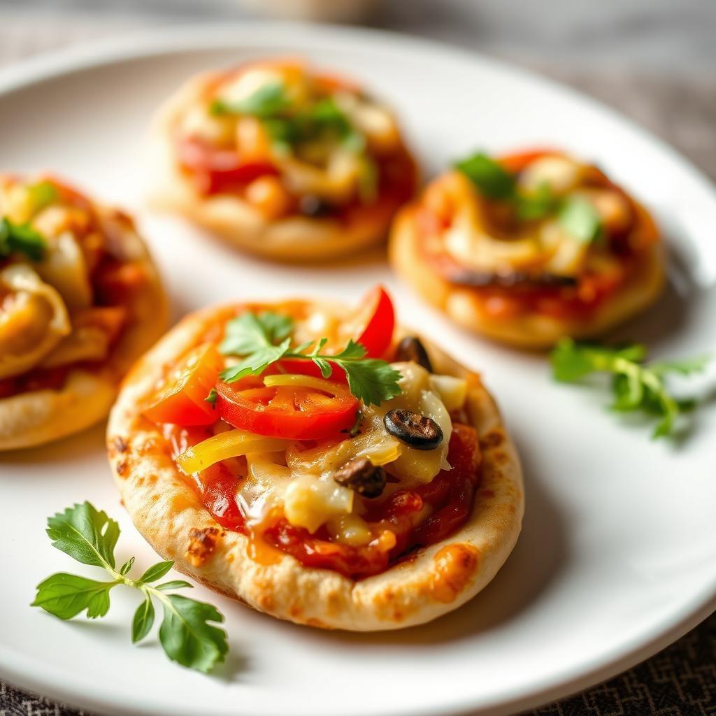Mini Naan Pizza with Vegetables Mini Naan Pizza with Vegetables