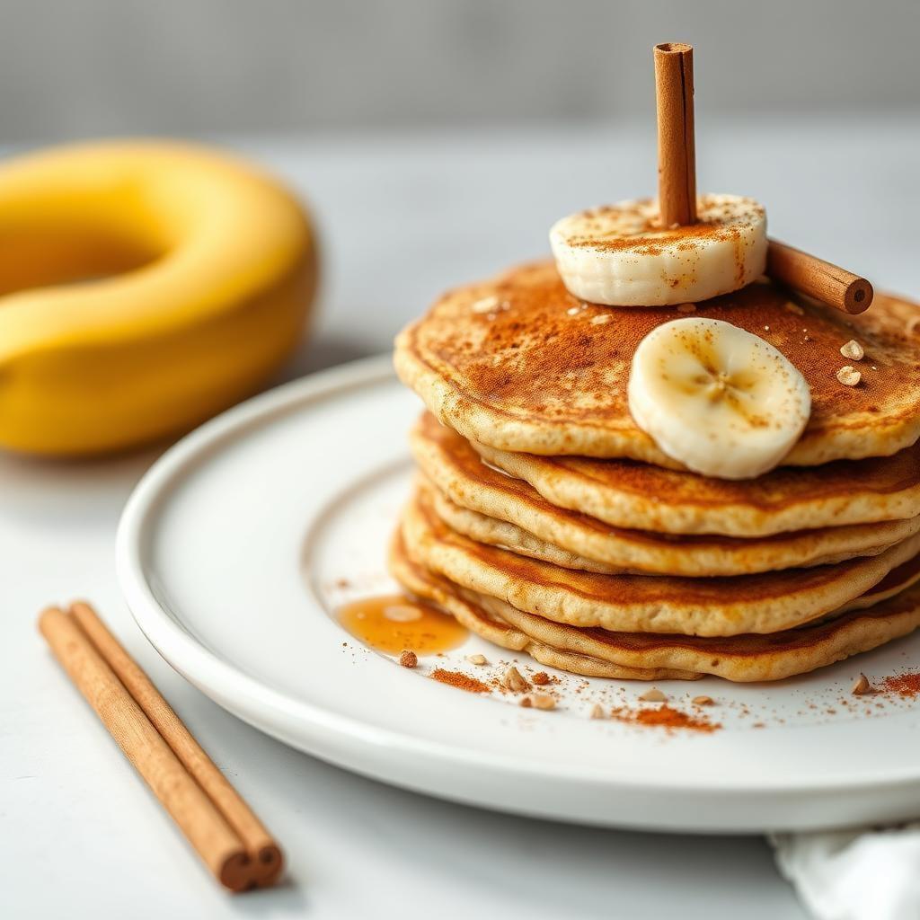 Banana Oatmeal Pancakes with Cinnamon