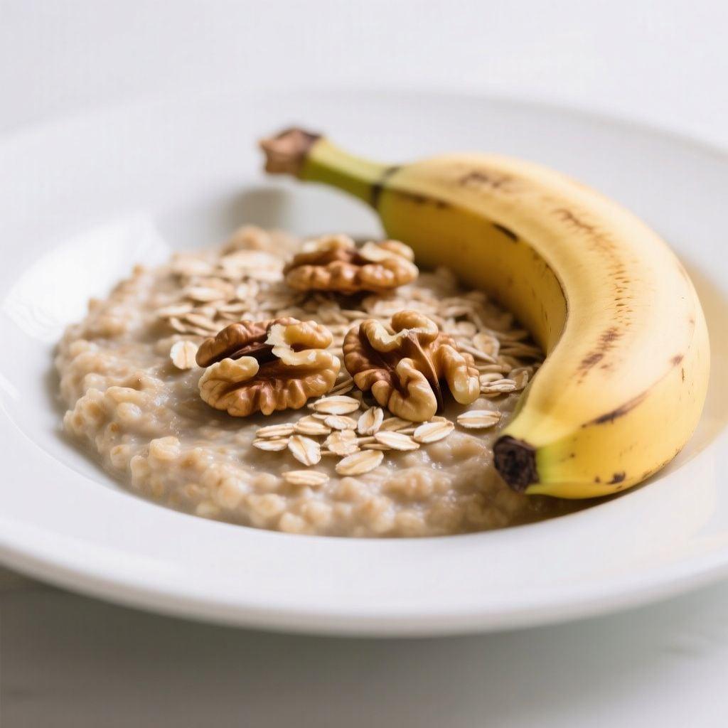 Quick Stovetop Banana and Walnut Oatmeal Quick Stovetop Banana and Walnut Oatmeal