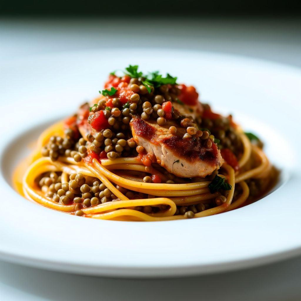 Lean Turkey Bolognese over Lentil Pasta Lean Turkey Bolognese over Lentil Pasta