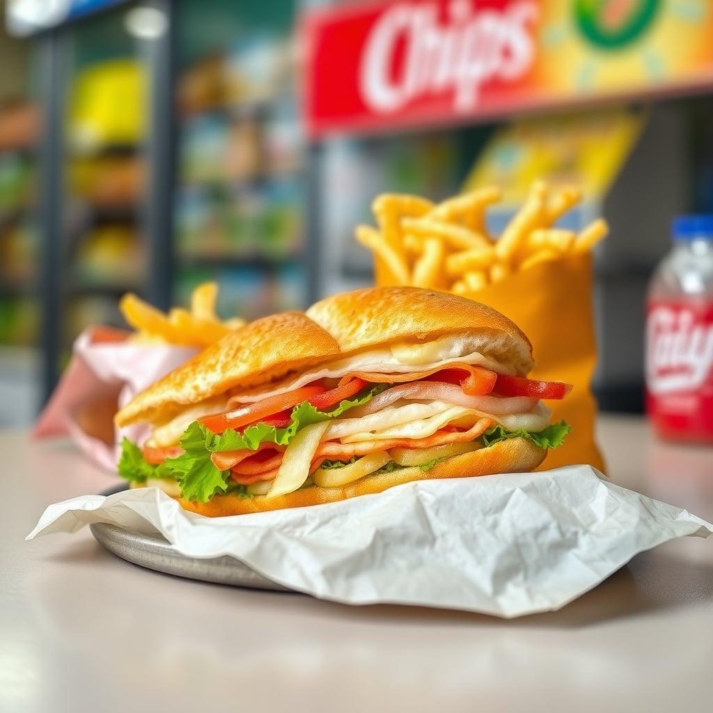 Convenience Store Sandwich with Chips Convenience Store Sandwich with Chips