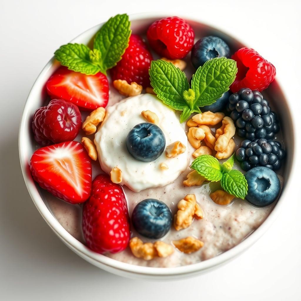 Glazed Berry and Walnut Protein Bowl Glazed Berry and Walnut Protein Bowl