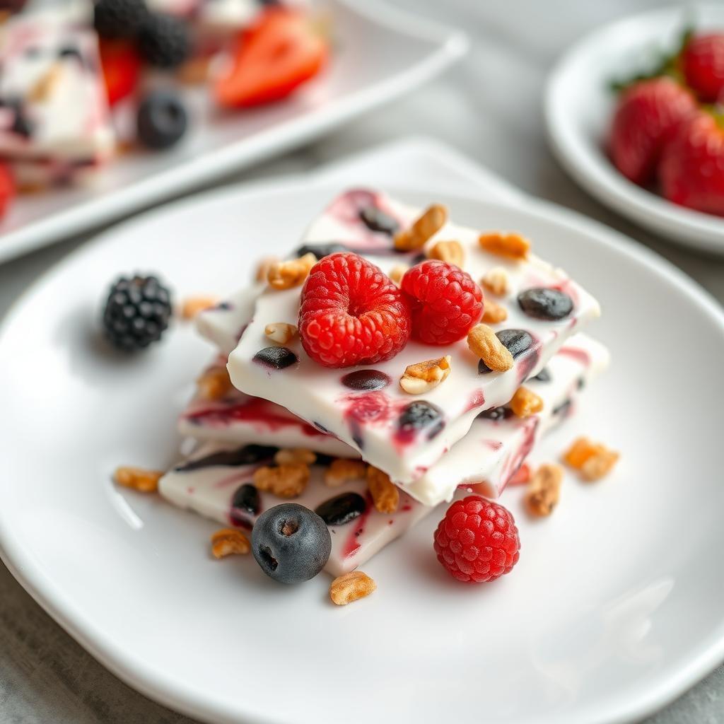 Frozen Yogurt Bark with Berries & Nuts Frozen Yogurt Bark with Berries & Nuts