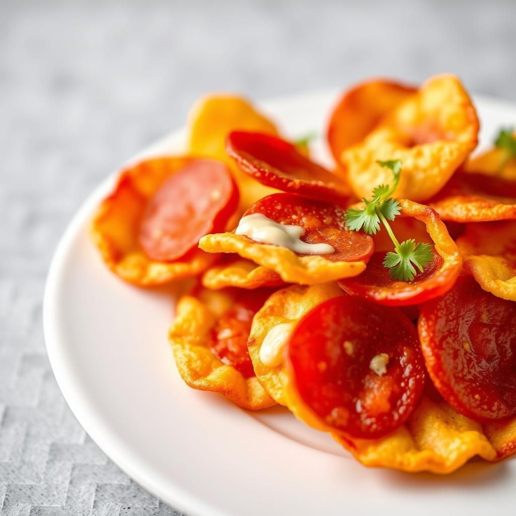 Cheese and Pepperoni Crisps