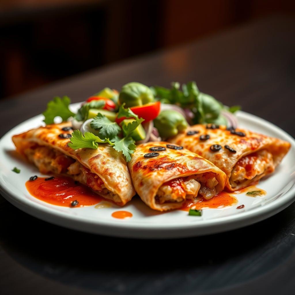 Stuffed Pizza Quesadillas with Garden Salad Stuffed Pizza Quesadillas with Garden Salad