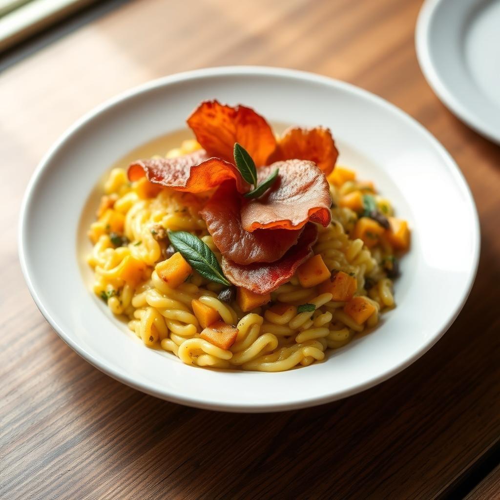 Butternut Squash & Sage Risotto with Crispy Prosciutto